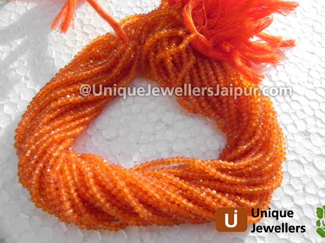 Carnelian Faceted Roundelle Beads